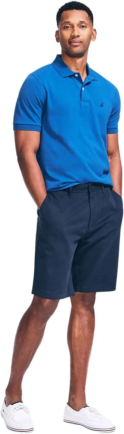 Nautica Men's Classic Fit Short Sleeve Solid Deck Polo Shirt