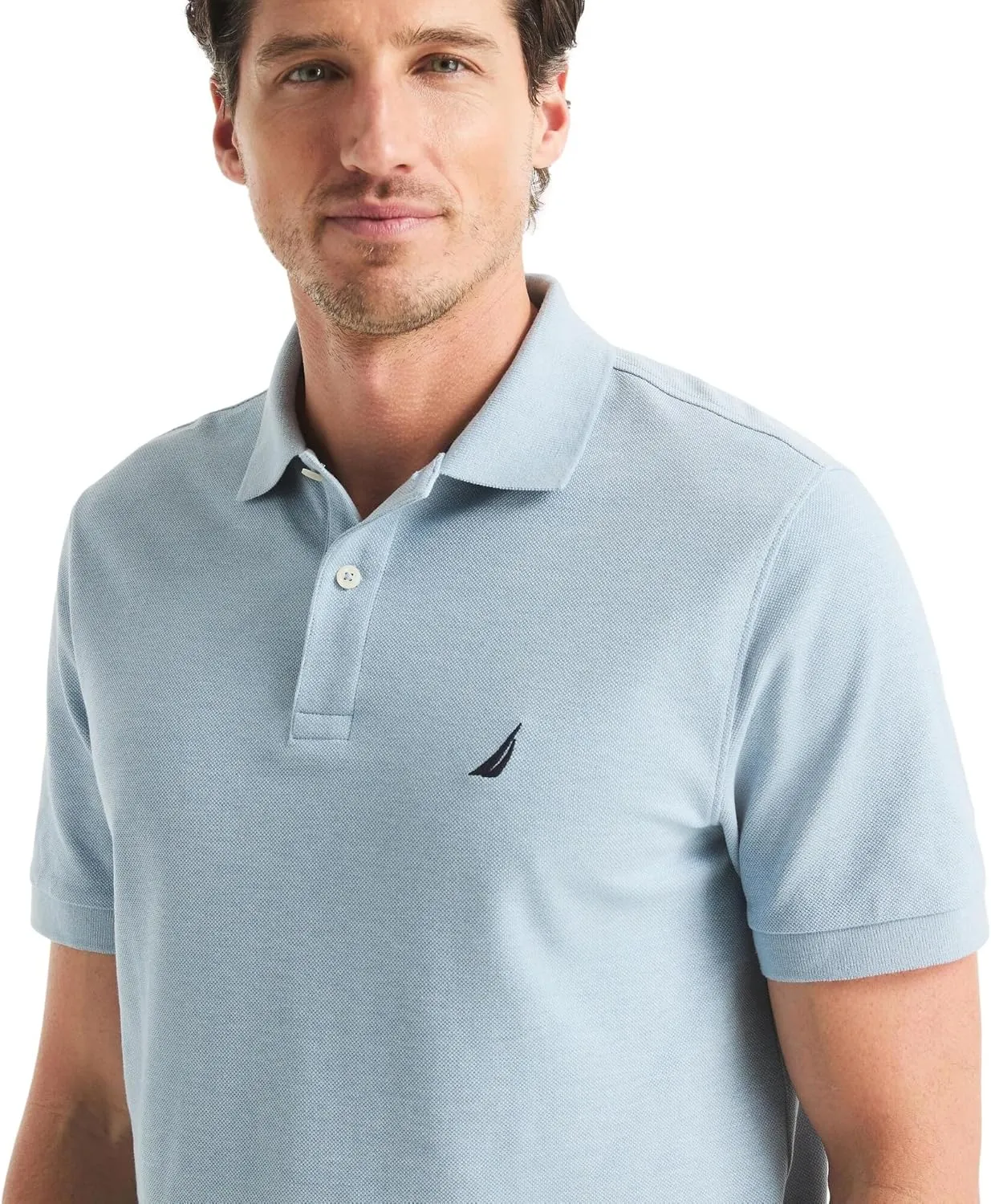 Nautica Men's Classic Fit Short Sleeve Solid Deck Polo Shirt