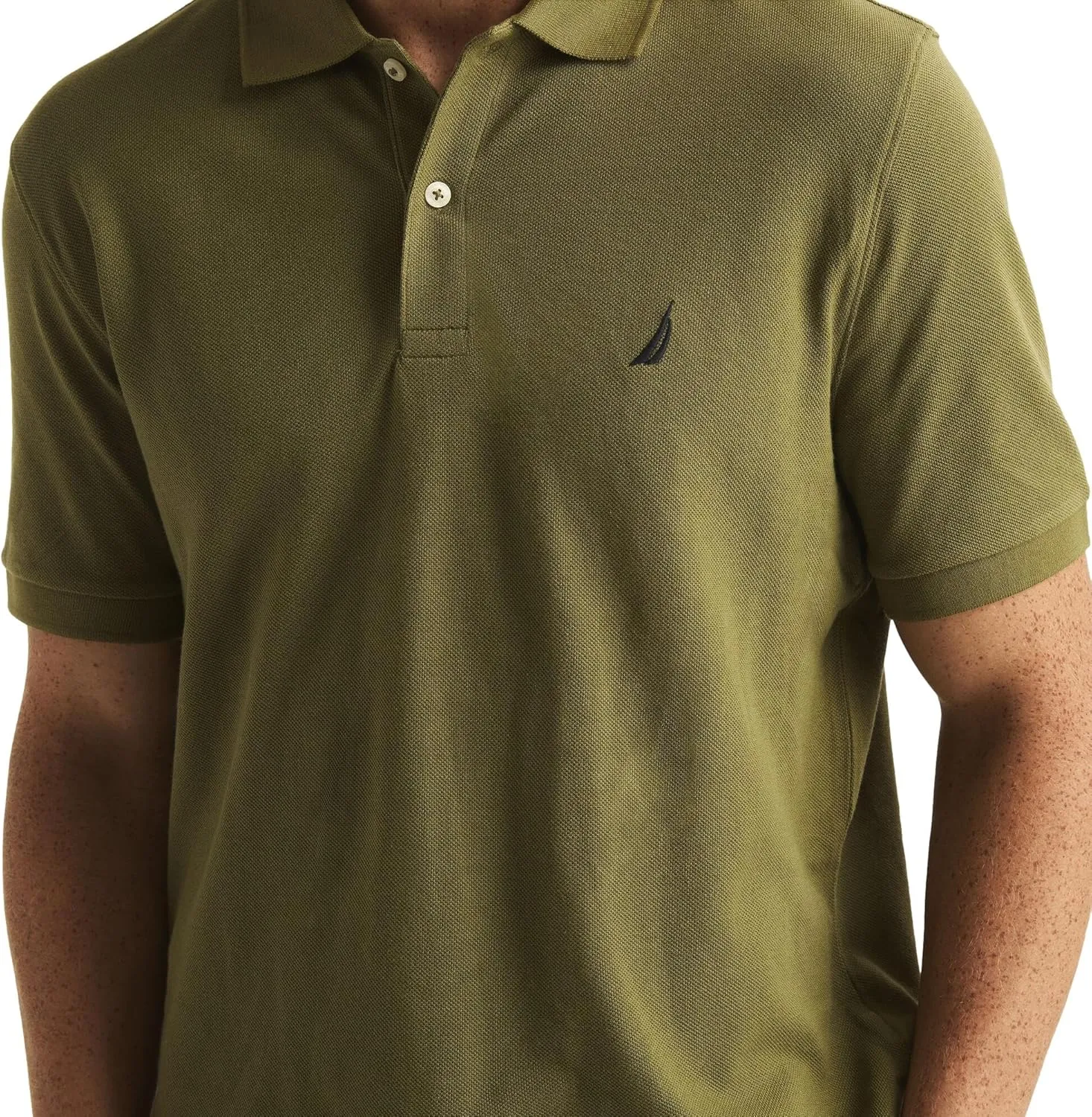 Nautica Men's Classic Fit Short Sleeve Solid Deck Polo Shirt