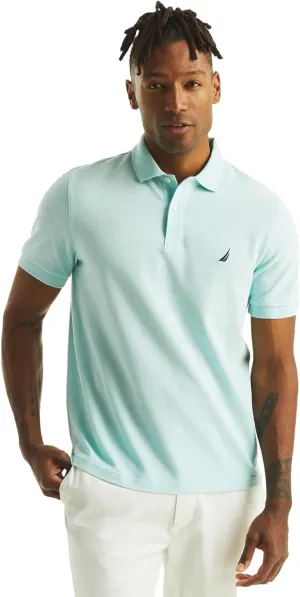 Nautica Men's Classic Fit Short Sleeve Solid Deck Polo Shirt