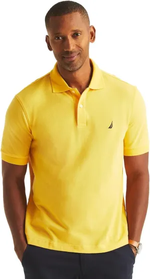 Nautica Men's Classic Fit Short Sleeve Solid Deck Polo Shirt