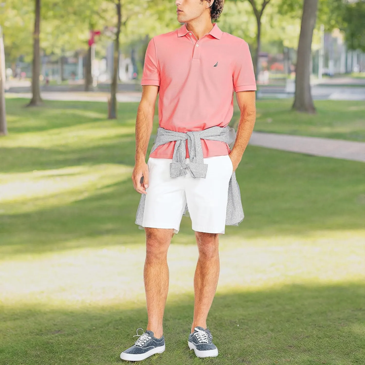 Nautica Men's Sustainably Crafted Deck Polo