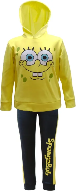 Nickelodeon SpongeBob SquarePants Fleece Pullover Hoodie and Jogger Pants Outfit Set Toddler to Big Kid