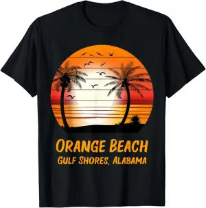 Orange Beach Gulf Shores Alabama Vintage Sunset Retro Summer T-Shirt
