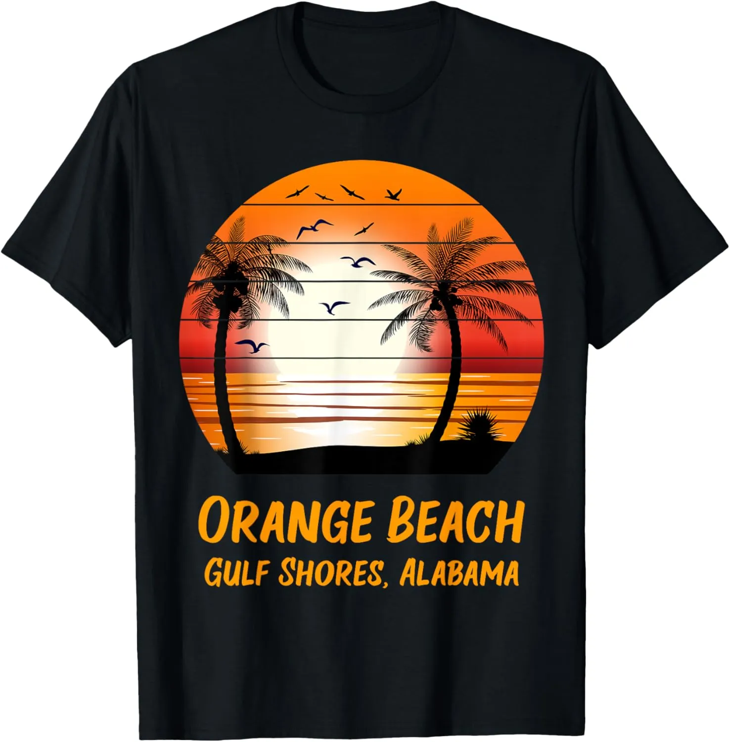 Orange Beach Gulf Shores Alabama Vintage Sunset Retro Summer T-Shirt