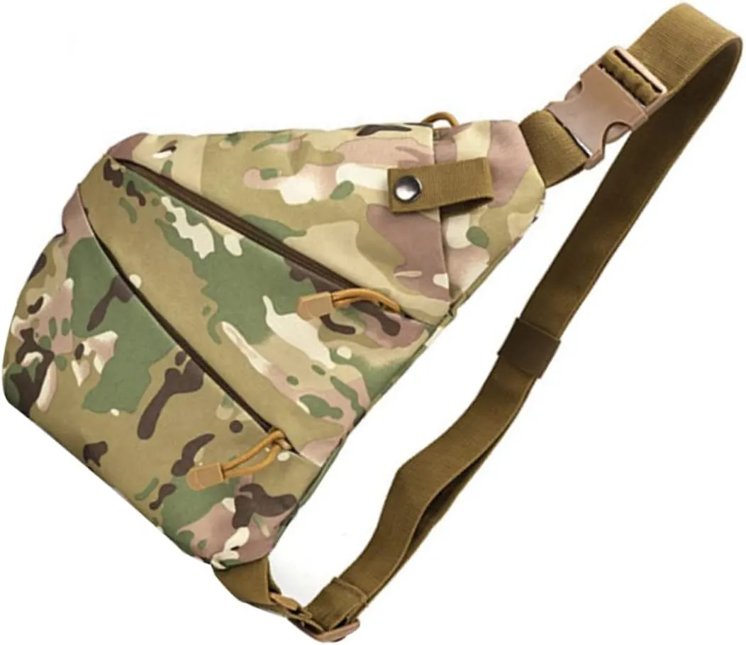 Outdoor Camouflage Sling Bag Lightweight Multi Function Chest Bag for Cycling and Hiking Capacity Sports Satchel for Men and Women Camouflage