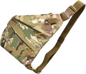 Outdoor Camouflage Sling Bag Lightweight Multi Function Chest Bag for Cycling and Hiking Capacity Sports Satchel for Men and Women Camouflage