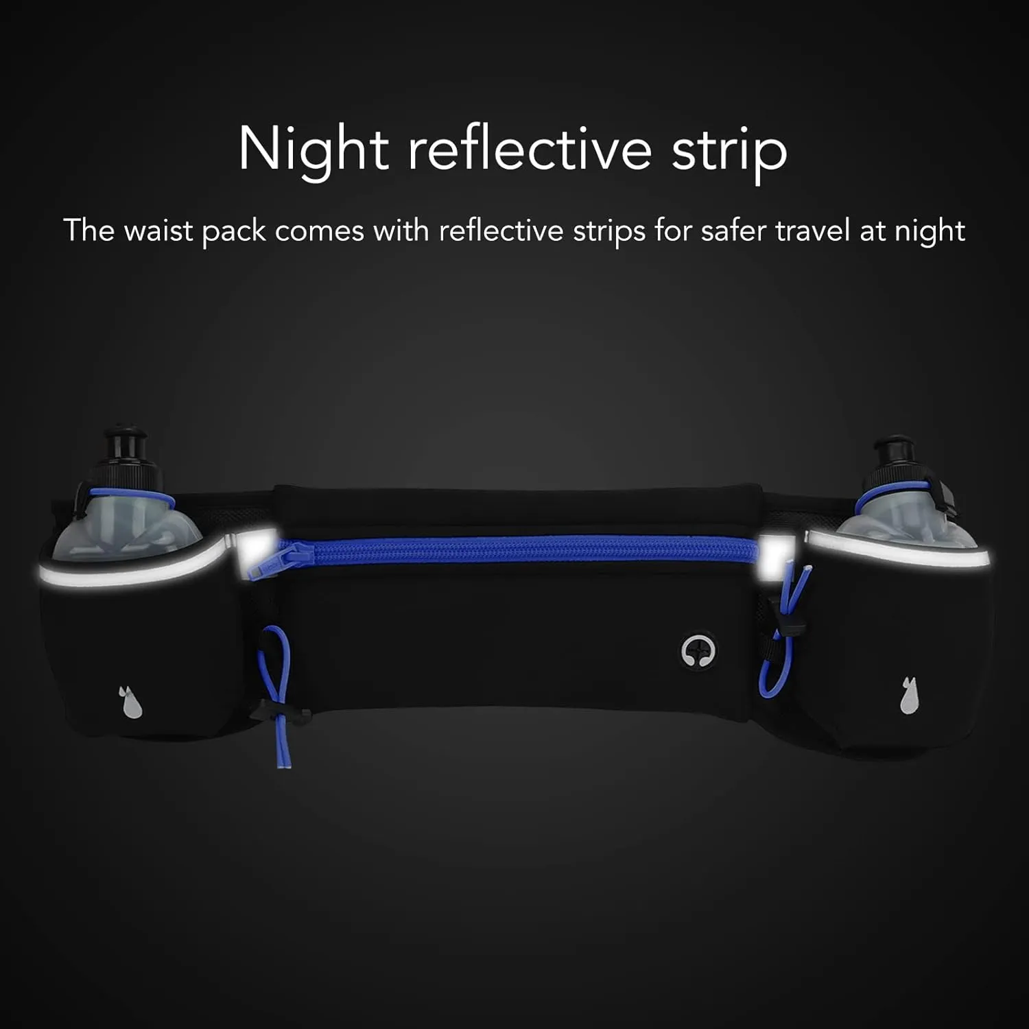 Outdoor Sports Waist Pack Running Fanny Pack Running Belt Men Women Phone Water Bottle Waist Bag for Jogging Cycling Biking (Blue)