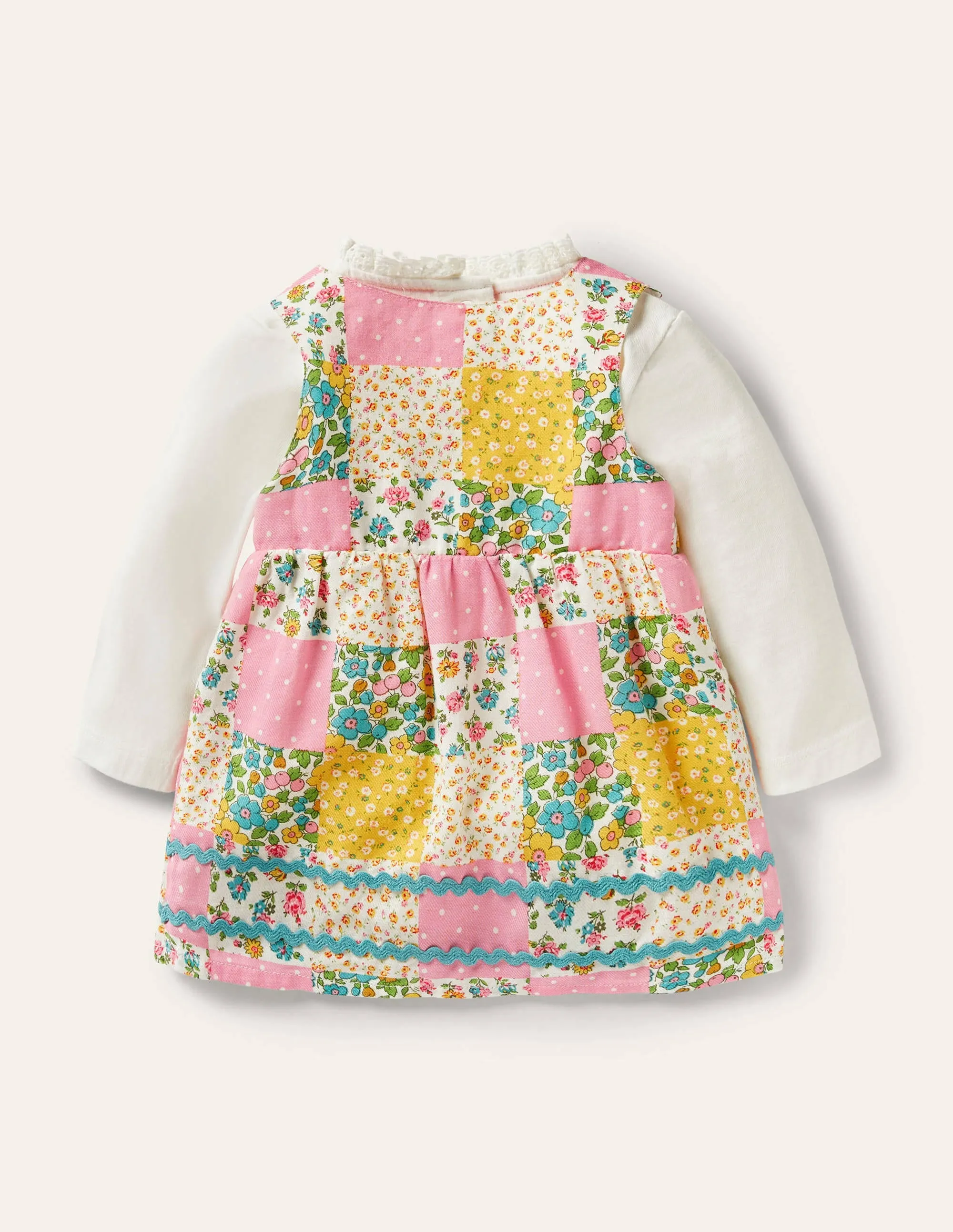 Patchwork Pinnie Set-Multi Patchwork Floral