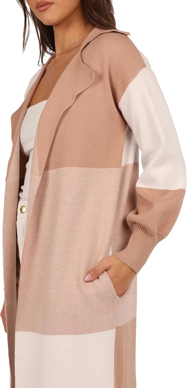Petal & Pup womens Kingston Large Check Long Cardigan