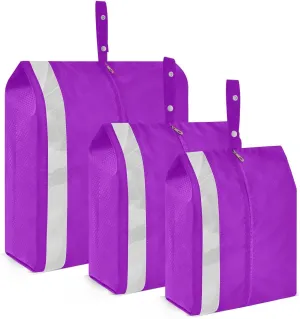 Plain Deep Violet Solid Color Packing Cubes Set of 3, Lightweight Travel Luggage Organizers Foldable Bags for Easy Packing and Organization