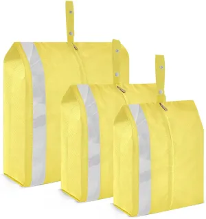 Plain Yellow Solid Color Packing Cubes Set of 3, Lightweight Travel Luggage Organizers Foldable Bags for Easy Packing and Organization