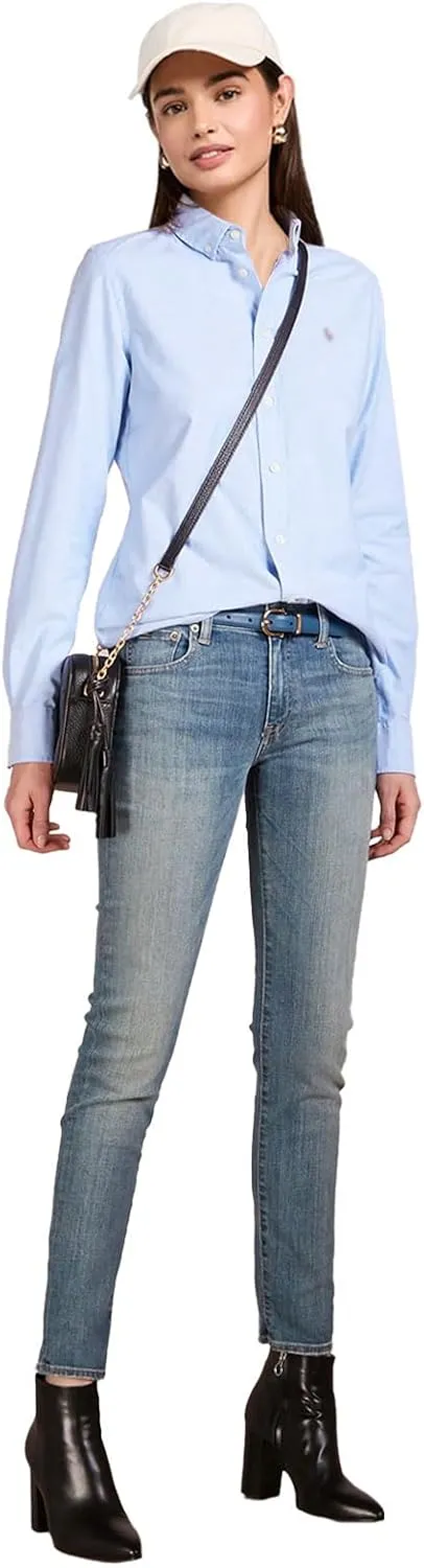 Polo Women's Classic Fit Long Sleeve Button Down Oxford Shirt