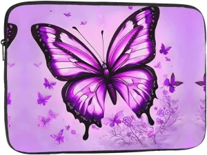 Purple Butterfly Laptop Inner Bag 17 Inch Laptop Sleeve Case For Laptop Briefcase Carrying Bag Pouch Skin Cover