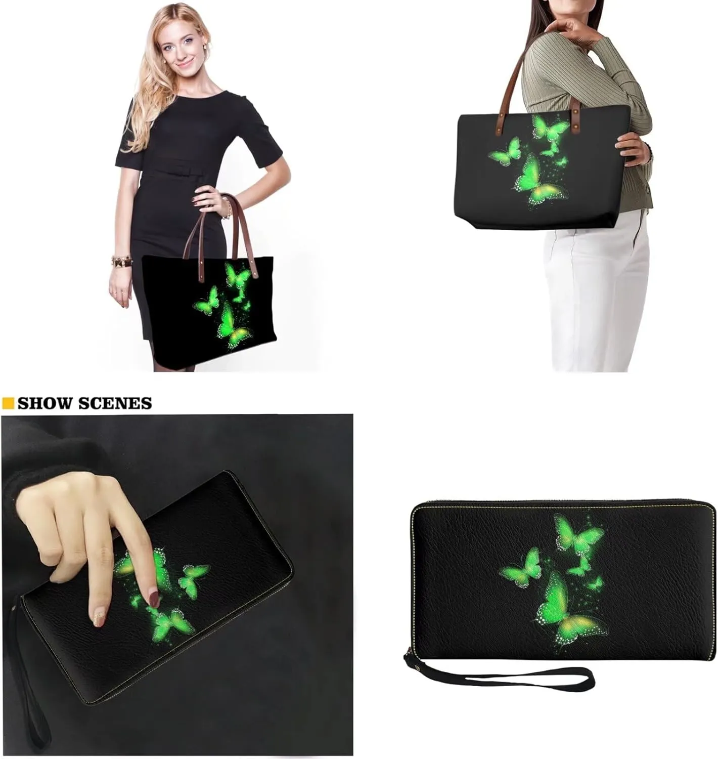 Purse and Wallet Set for Women Lady, Large Top Handle Purse Tote Bag Satchel Purse Shoulder Bag with Leather Wallet