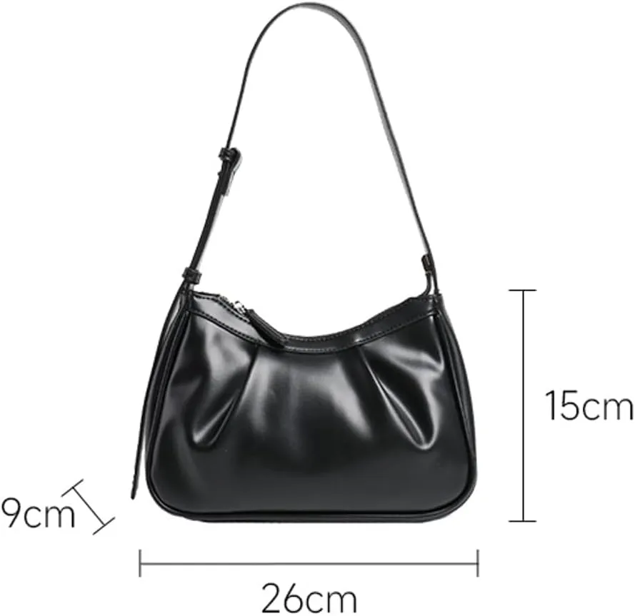 Purse for Women Slouchy Shoulder Bag Commuter Tote Clutch Purse Hobo Purse Pleated Bag Trendy Handbags for Women 2024
