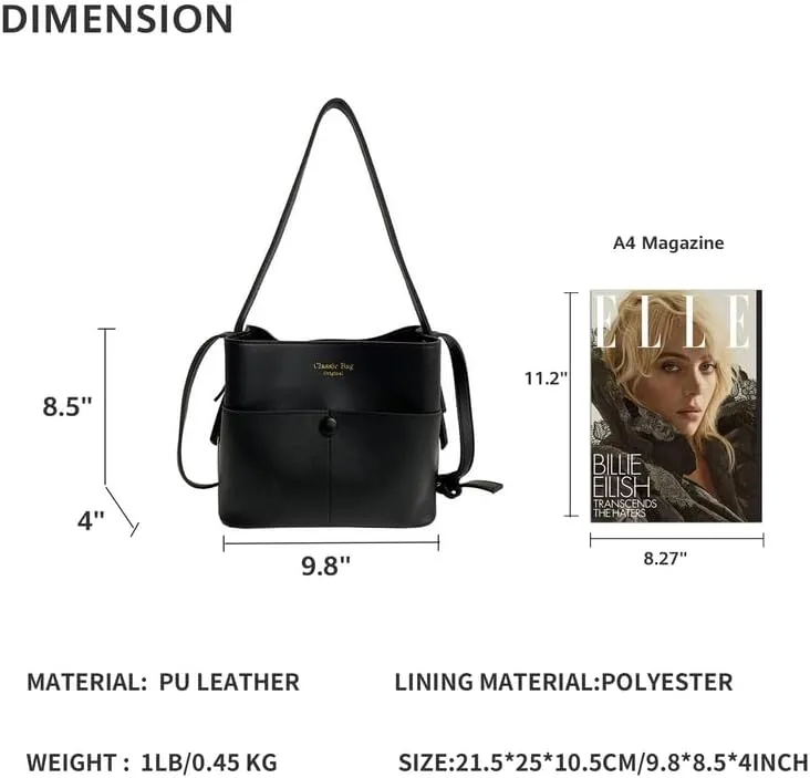 Purses for Women Trendy handbag leather shoulder bag hobo bag