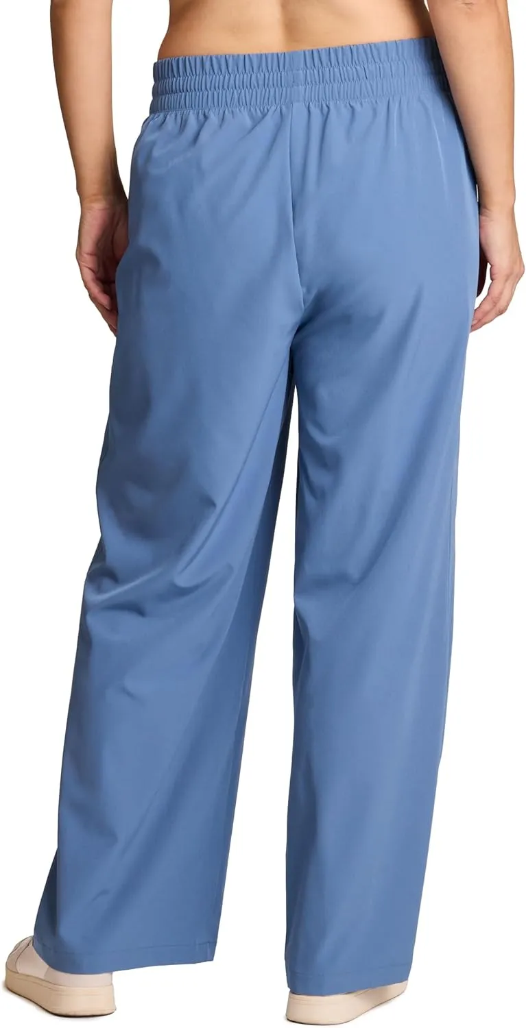 RBX Active Women's Plus Size Wide Leg Pant, Lightweight Relaxed Fit Quick Dry Weekend Pant with Pockets