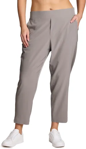 RBX Women's Plus Size Ankle Pant with Pockets Lightweight Quick Drying Woven Weekend Pants