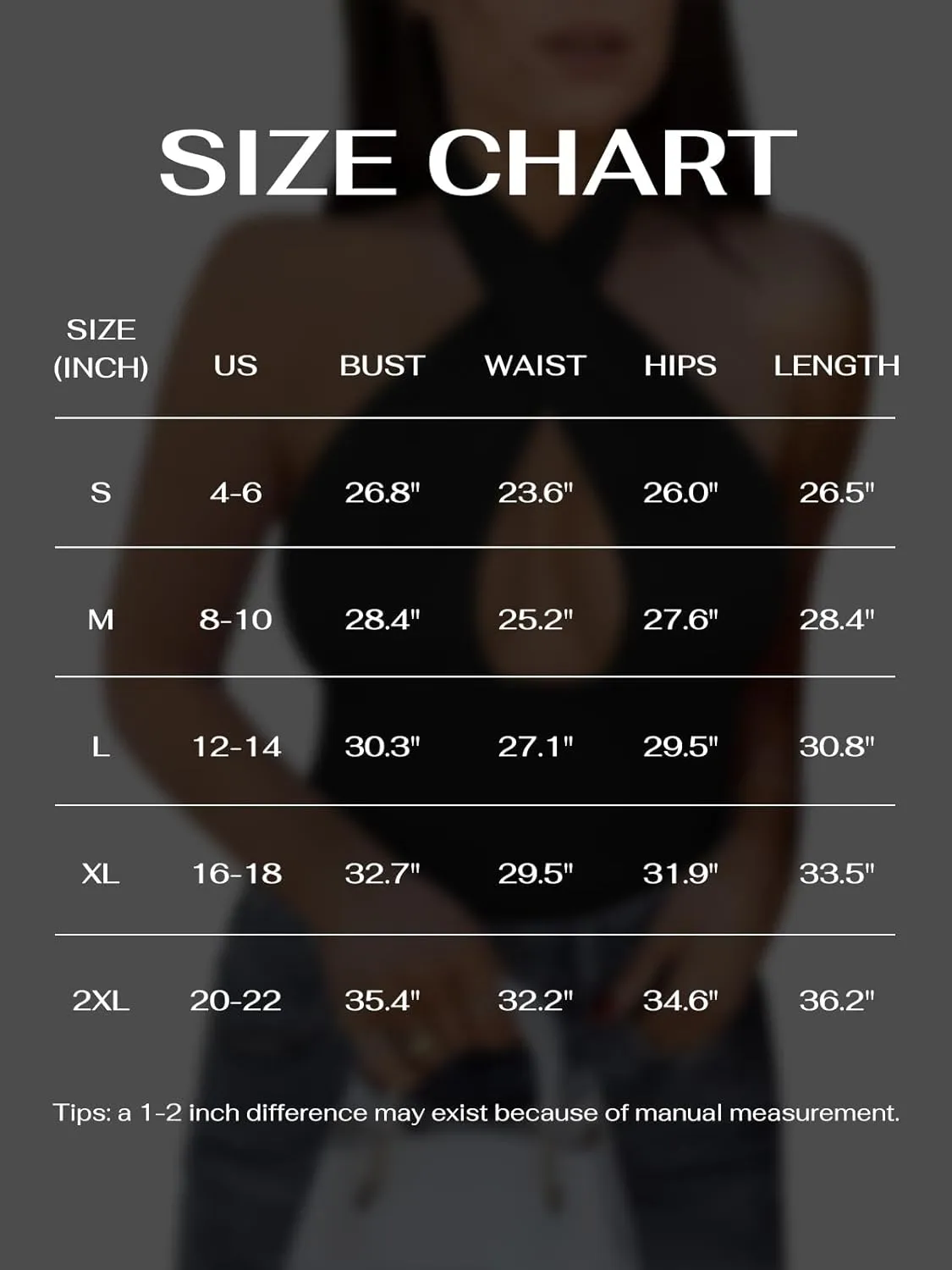 REORIA Butsmooth Women's Trendy Sexy Criss Cross Halter Neck Sleeveless Thong Bodysuits Tops Clubwear