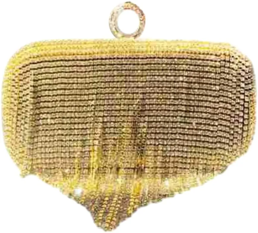 RhinestoneTassel Evening Bag Party Wedding Clutches Lady Handbag for Women Girl Cocktail Crossbody Shoulder Bag