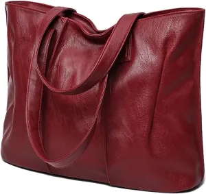 ROUROU Soft Faux Leather Handbag for Women Hobo Tote Bag Large Capacity Shoulder Bag Top Handle Stachel Bag Purse