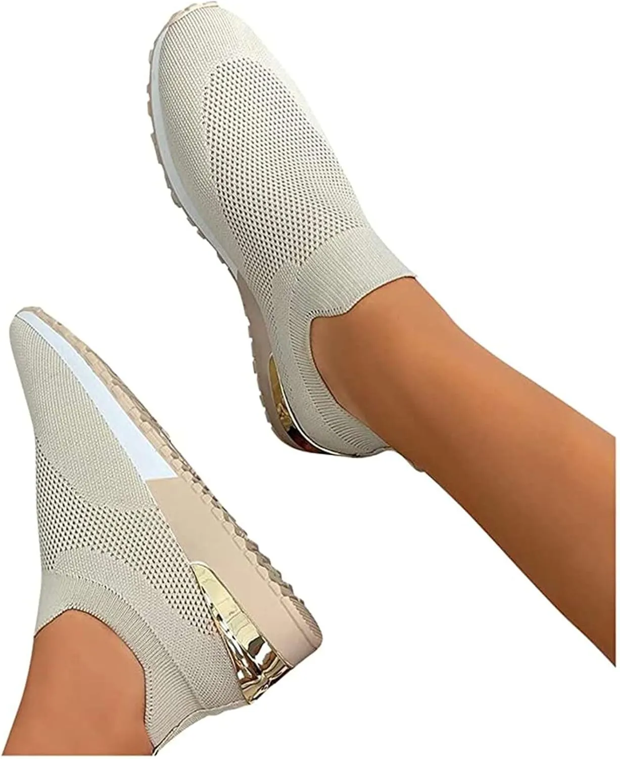 Shoes For Women Sneakers Trendy Slip On Walking Shoes Lightweight Casual Athletic Gym Comfort Fashion Tennis Running Sneakers