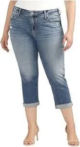Signature by Levi Strauss & Co. Gold Label Shaping Pull-On Capris Medium Indigo 10