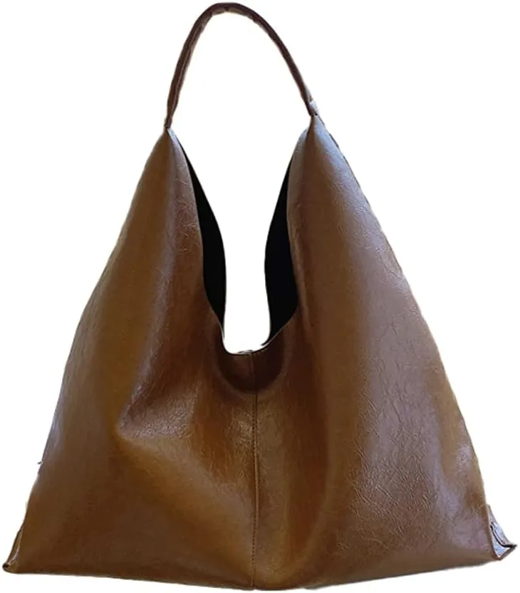 Silver Hobo Bags Women Large Shoulder Bag Cute Solid Purses Satchels Bag College Work Travel Tote Handbag 2024