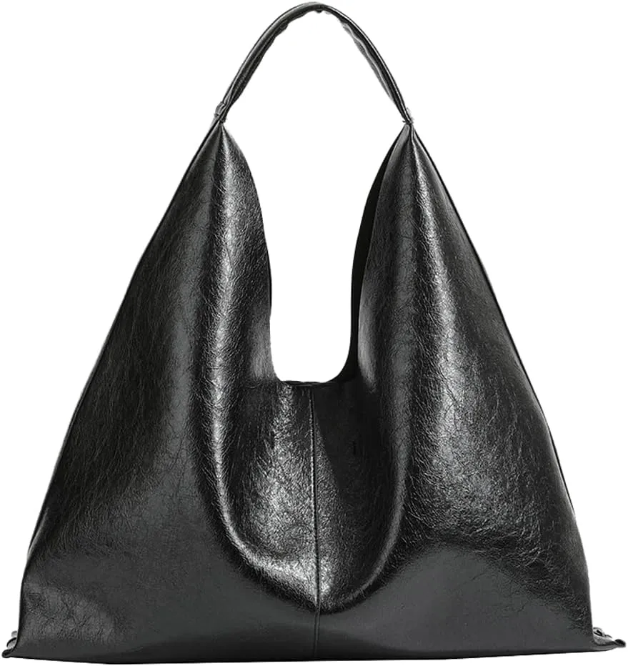 Silver Hobo Bags Women Large Shoulder Bag Cute Solid Purses Satchels Bag College Work Travel Tote Handbag 2024