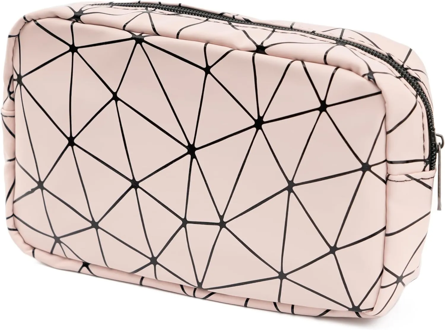 Small Cute Makeup Zipper Pouch, Multi-purpose Travel Cosmetic Organizer Bag, Waterproof Toiletry Bag for Women (Pink)