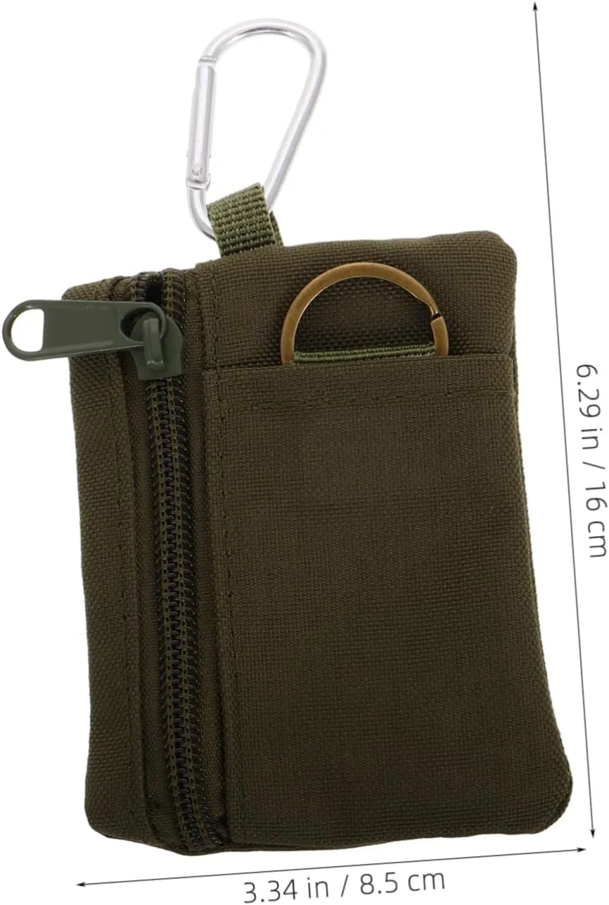Small Zipper Pouch Organizer Multi Purpose Keychain Coin Purse for Outdoor Adventures Hiking and Travel Durable Compact Design for