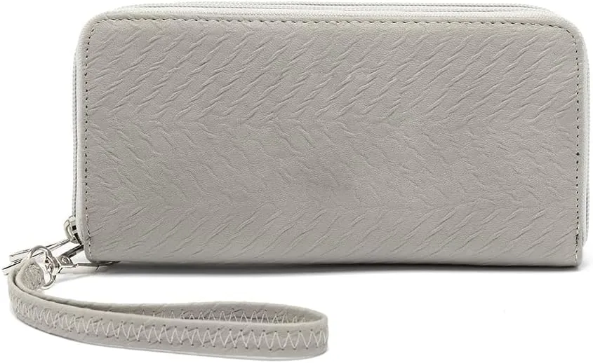 STYLE STRATEGY Ladies RFID Blocking Wallet for women Coin Double Zipper Large Capacity Pocket with ID Slip Pocket