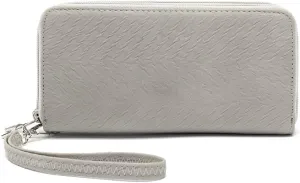 STYLE STRATEGY Ladies RFID Blocking Wallet for women Coin Double Zipper Large Capacity Pocket with ID Slip Pocket