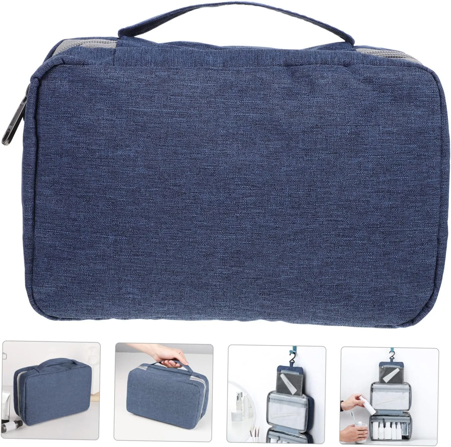Stylish Hanging Toiletries Bag Foldable Travel Makeup Organizer for Men Women Lightweight and Durable Design for Camping and Travel Capacity for Cosmetics and Essentials