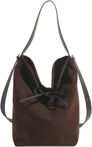 Suede Tote Bag for Women Large Capacity Suede Hobo Bag Slouchy Crossbody Bag Work Tote Vintage Trendy Bag Casual Shoulder Bag
