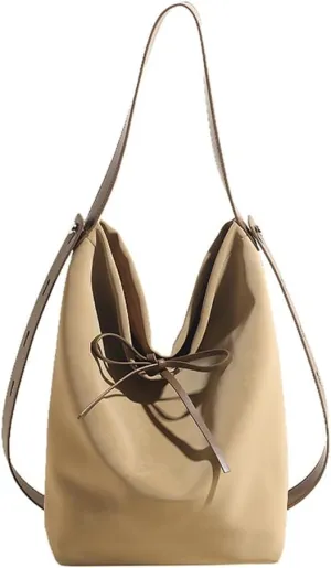 Suede Tote Bag for Women Large Capacity Suede Hobo Bag Slouchy Crossbody Bag Work Tote Vintage Trendy Bag Casual Shoulder Bag