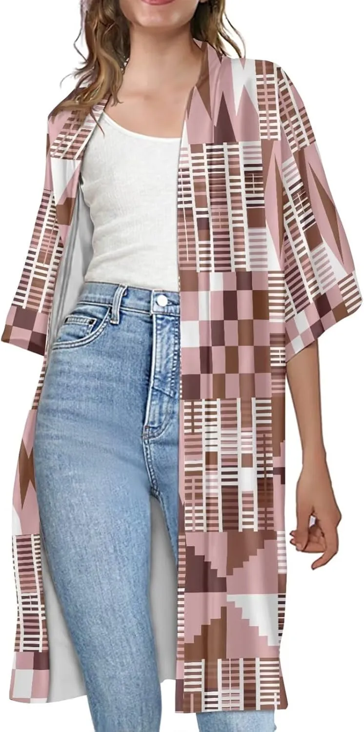 Summer Short Sleeve Cardigan for Women Trendy Beach Kimono Coverups Vintage