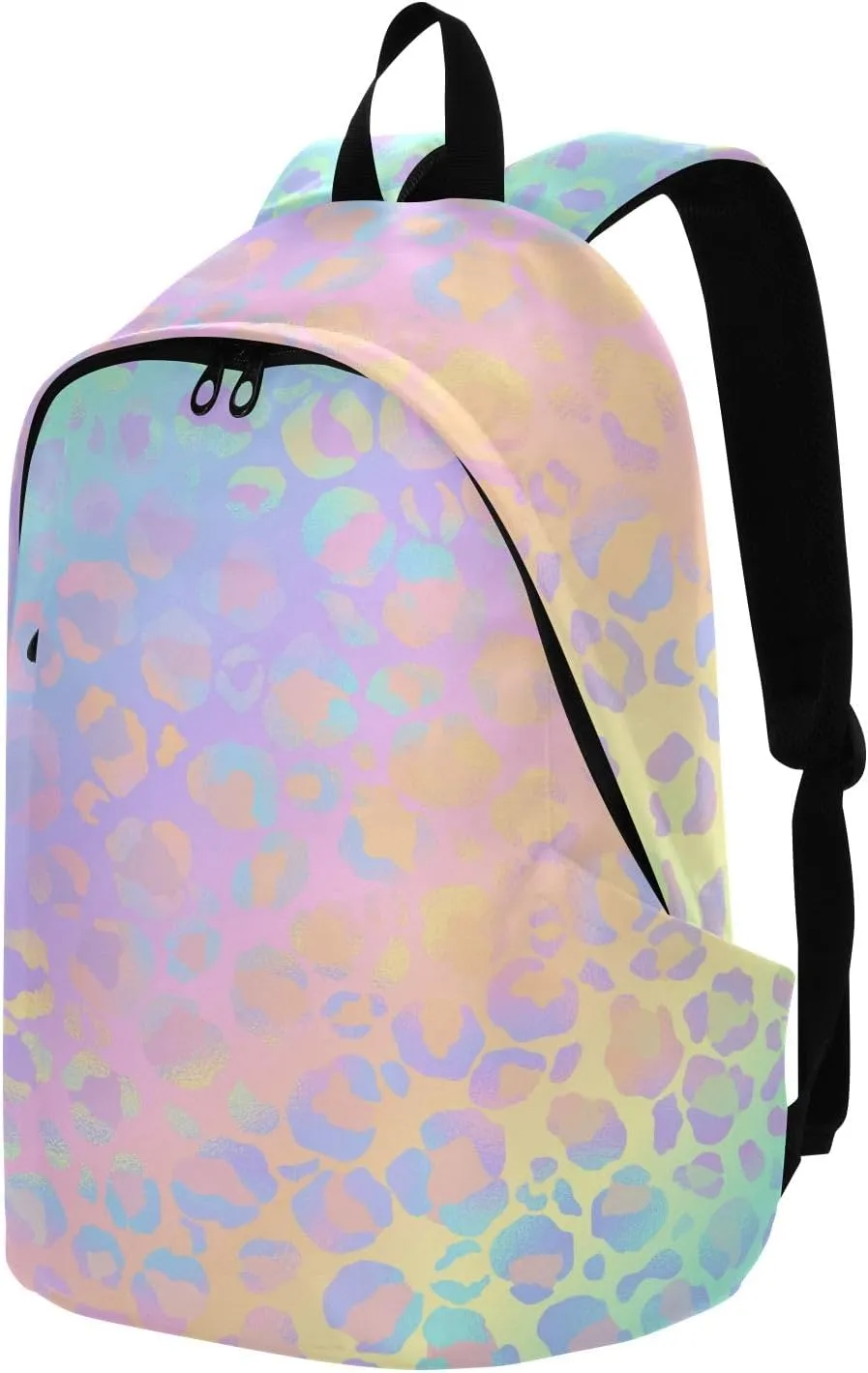 Travel Backpack for Women Laptop Bag Work Fashion Design Daypack Rainbow Leopard Rose Gold Cheetah Large Lightweight Outdoor Casual