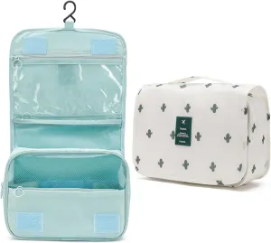 Travel Hanging Toiletry Bag Waterproof Multi-function Cosmetic Bag Makeup Bag for Women(Cactus)