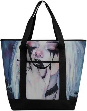 Trendy Commuter Tote Bag Large Insulated Shopping Bag For Travel