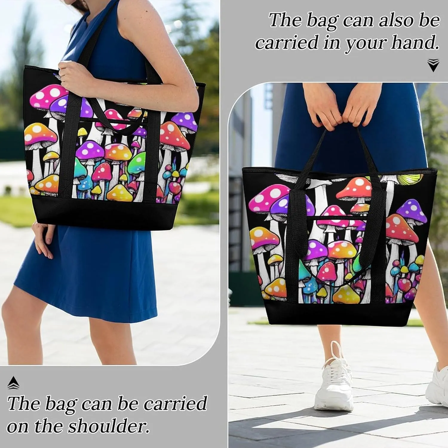 Trendy Commuter Tote Bag Large Insulated Shopping Bag For Travel