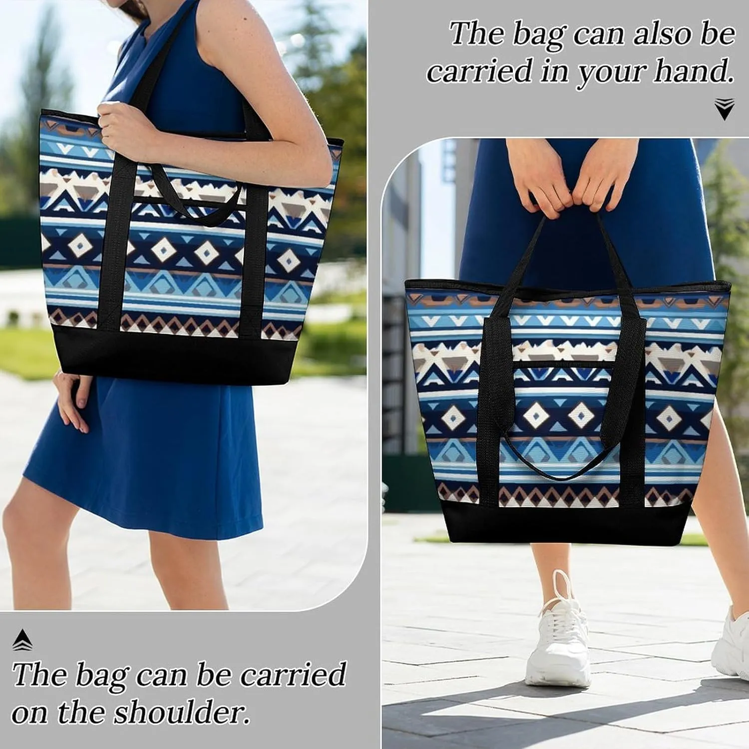 Trendy Commuter Tote Bag Large Insulated Shopping Bag For Travel