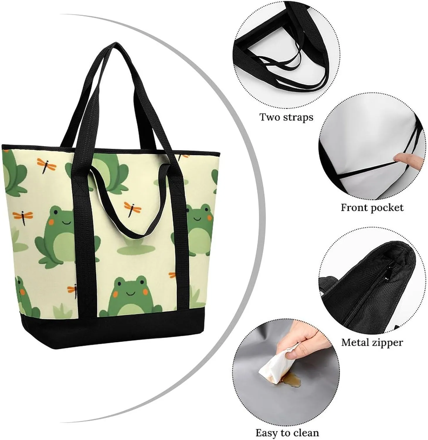 Trendy Commuter Tote Bag Large Insulated Shopping Bag For Travel