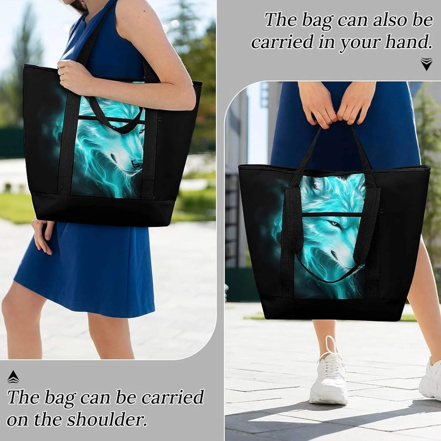Trendy Commuter Tote Bag Large Insulated Shopping Bag For Travel