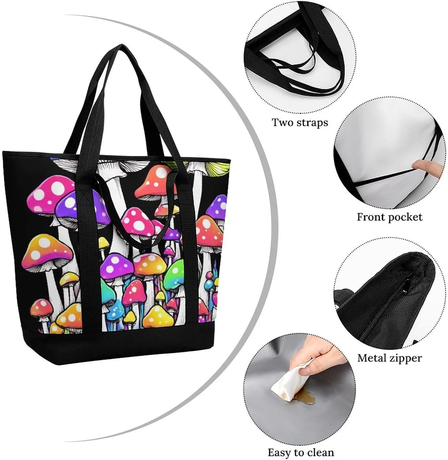 Trendy Commuter Tote Bag Large Insulated Shopping Bag For Travel