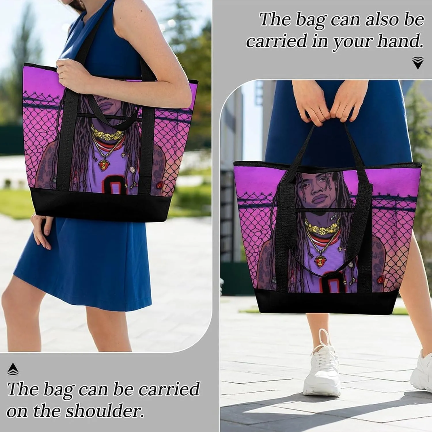 Trendy Commuter Tote Bag Large Insulated Shopping Bag For Travel