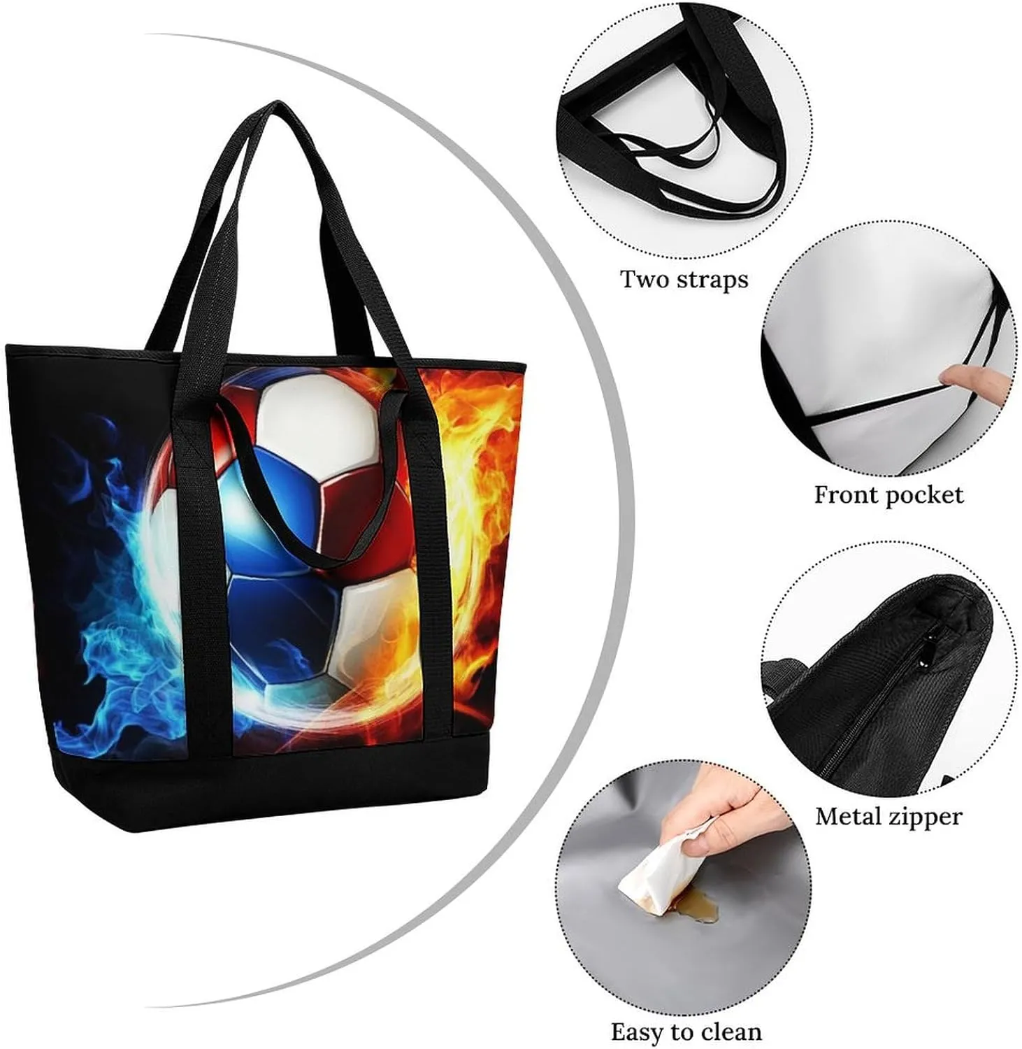 Trendy Commuter Tote Bag Large Insulated Shopping Bag For Travel