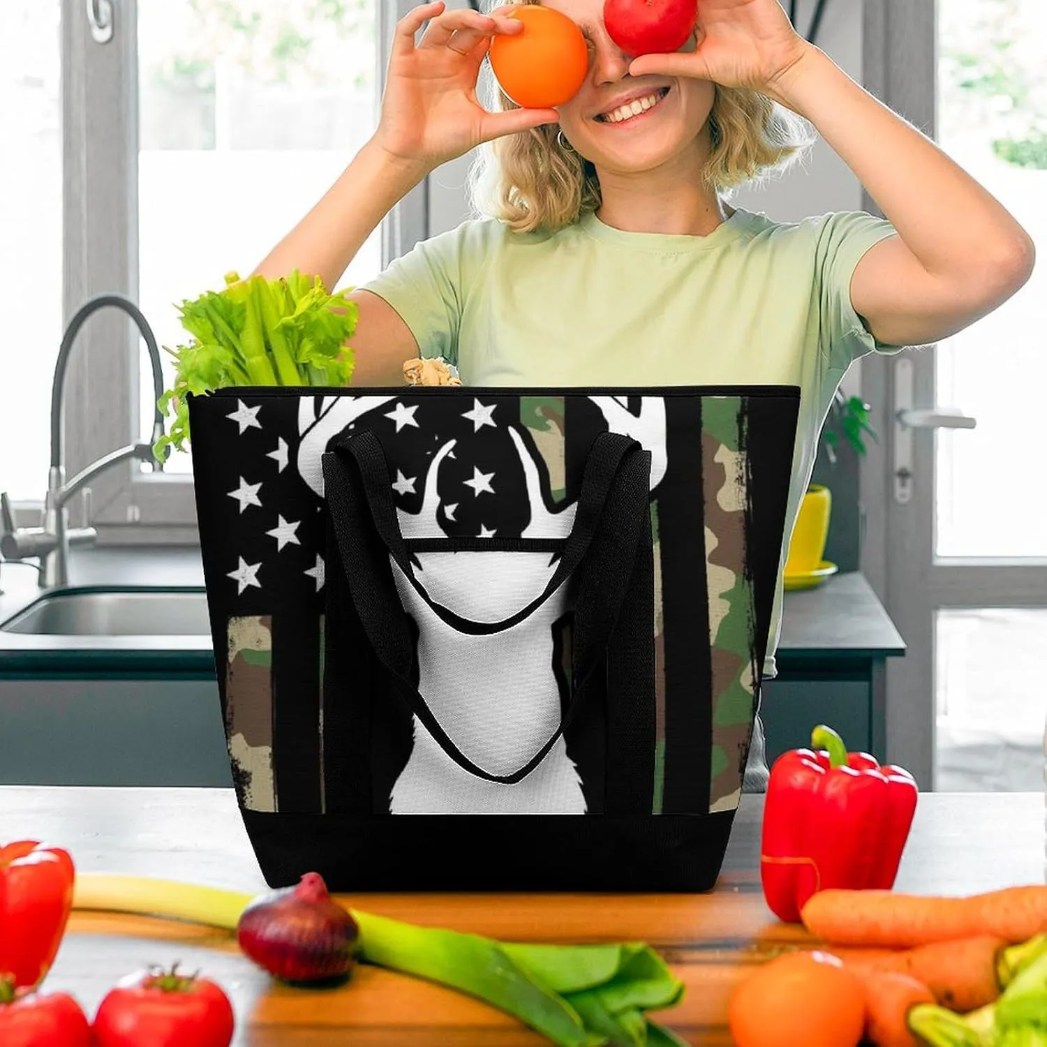 Trendy Commuter Tote Bag Large Insulated Shopping Bag For Travel