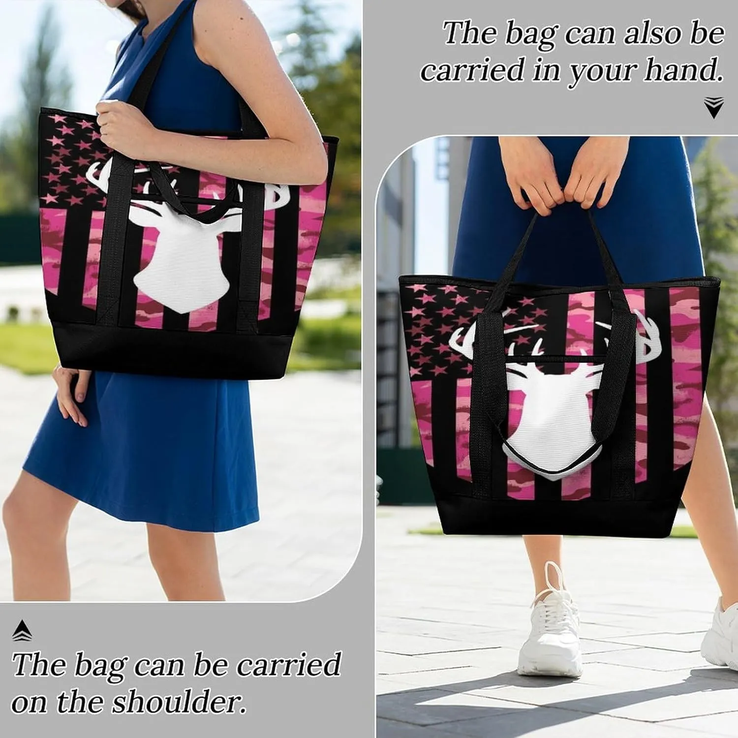 Trendy Commuter Tote Bag Large Insulated Shopping Bag For Travel